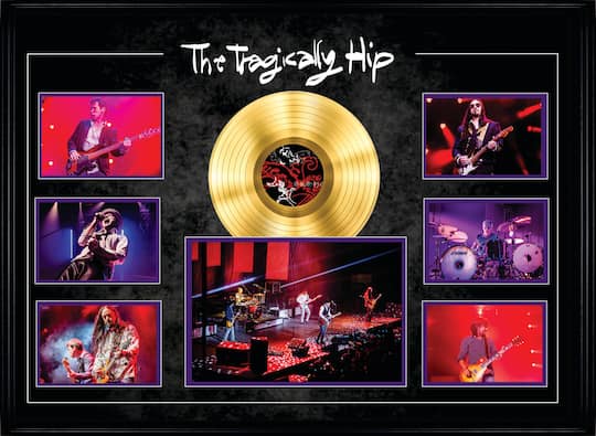 The Tragically Hip Framed Concert Collage with Gold LP 33.5" x 25.5"